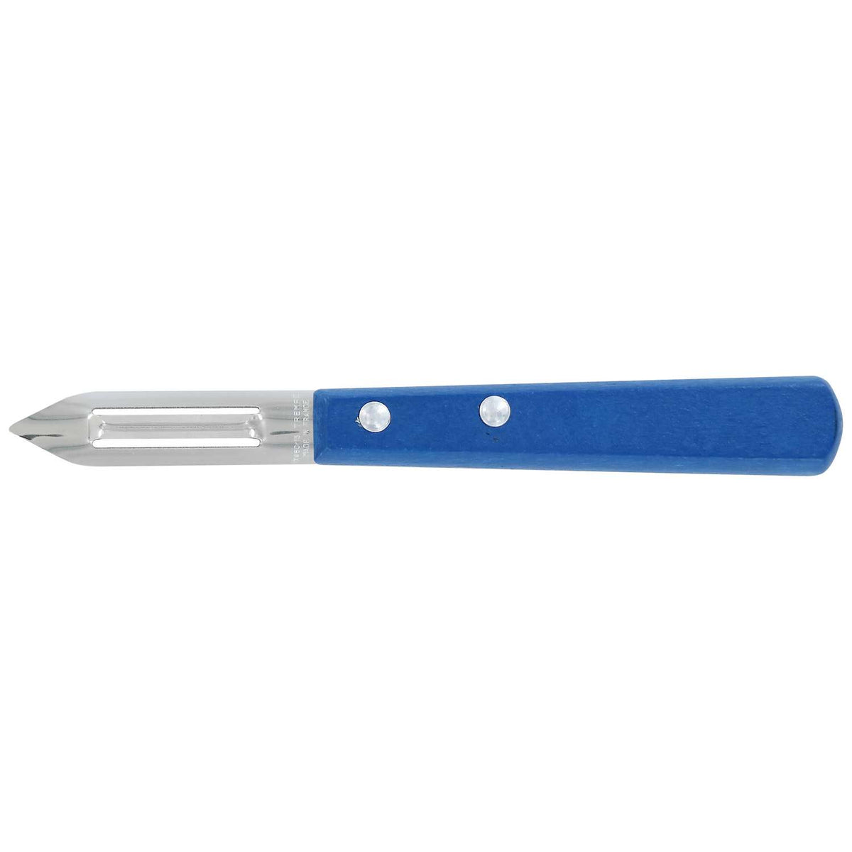 Andre verdier Peeler 6 cm Blue Wooden Handle Prepa Culi 131DR.BL