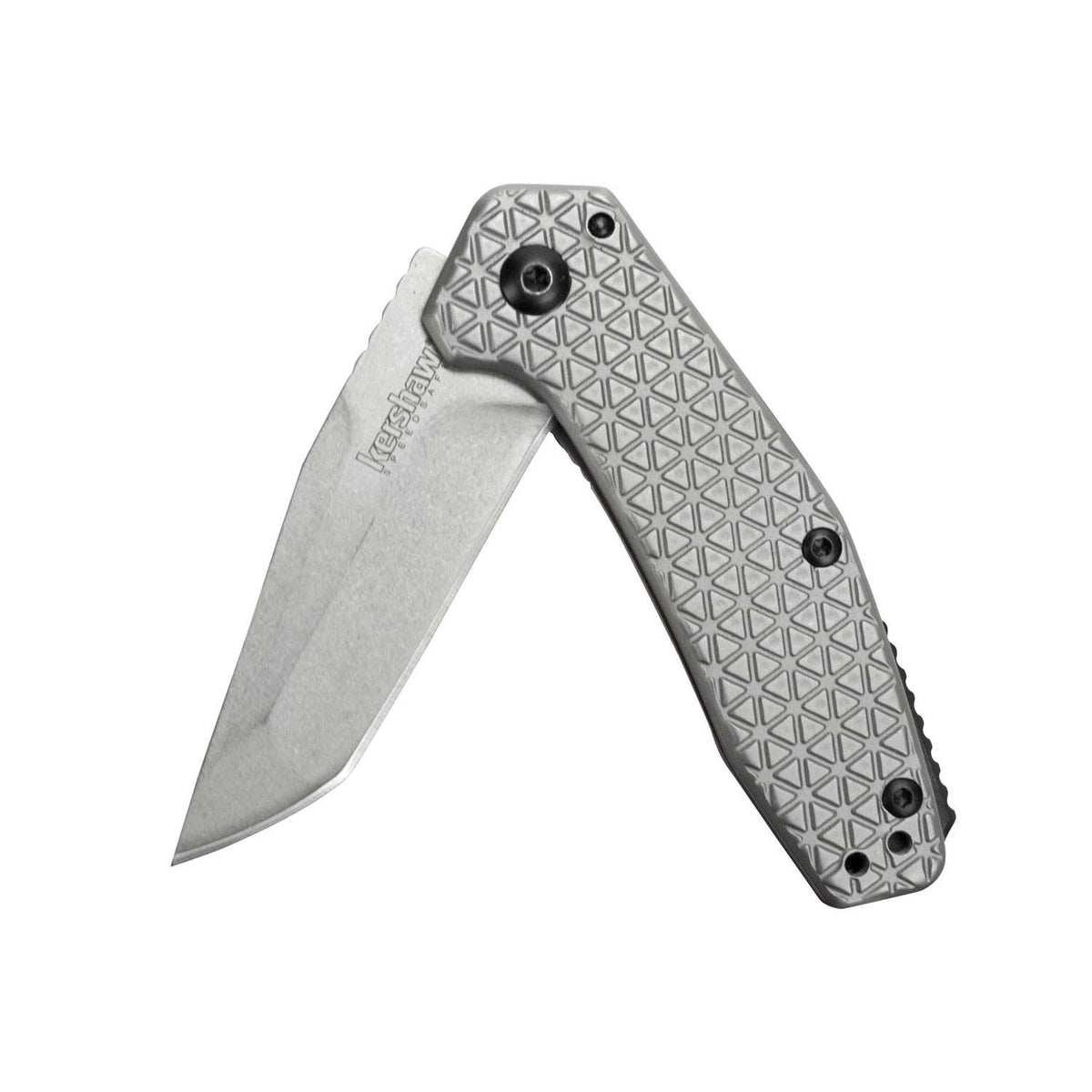 Kershaw Cathode Stonewashed Pocket Knife 6 cm Silver Handle 77 gr 1324X