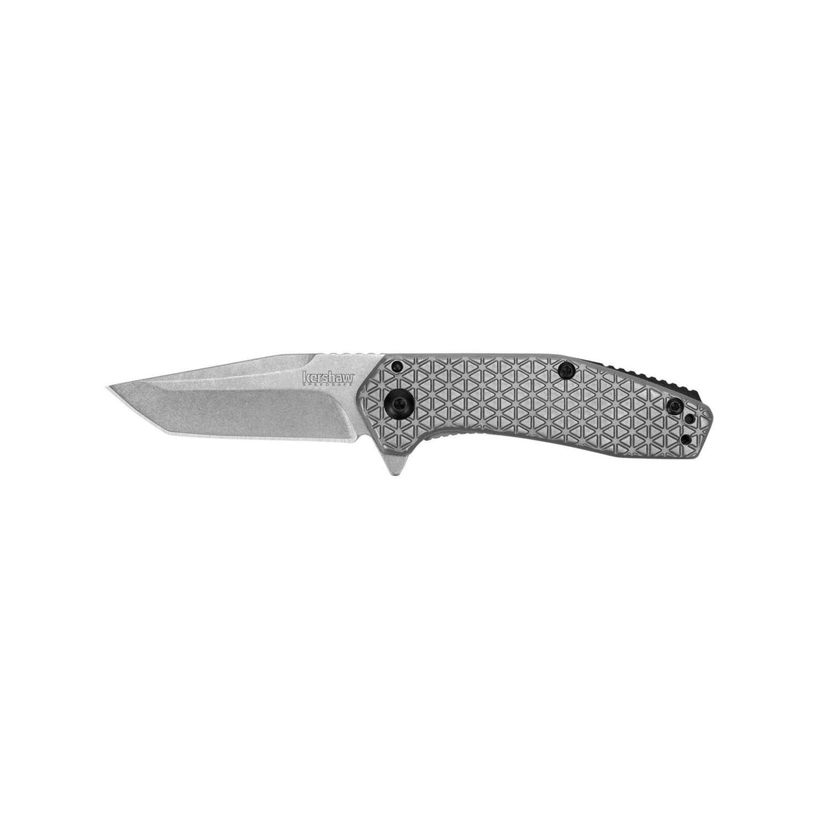 Kershaw Cathode Stonewashed Pocket Knife 6 cm Silver Handle 77 gr 1324X