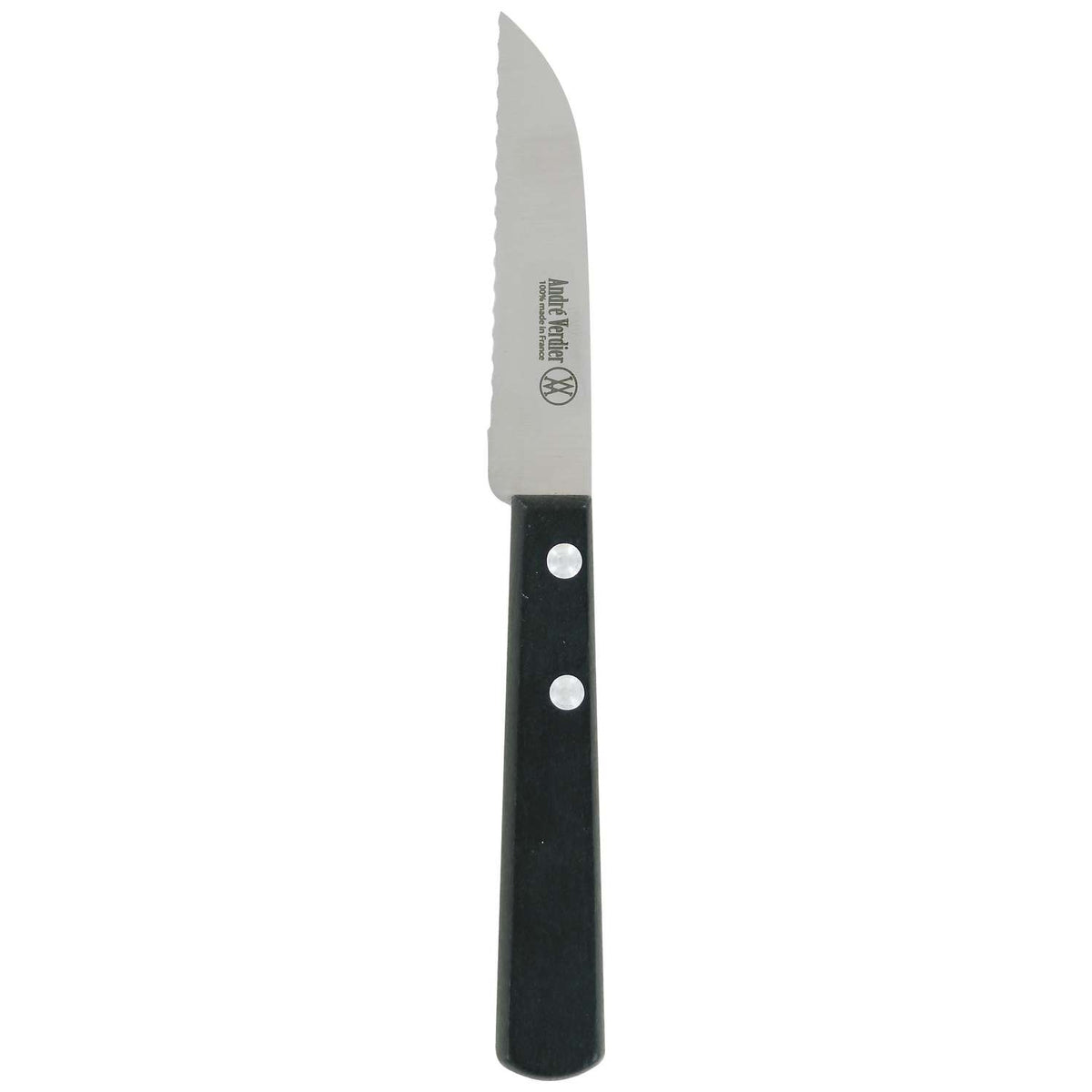 Andre verdier Serrated Paring Knife 8 cm Black Wooden Handle Prepa Culi