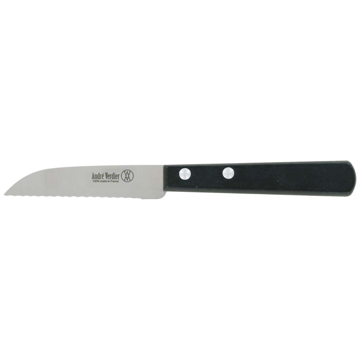 Andre verdier Serrated Paring Knife 8 cm Black Wooden Handle Prepa Culi