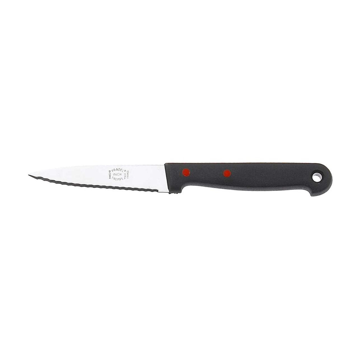 Andre verdier Serrated Utility Knife 9 cm With Black Handle Dynamit 140MDNRR