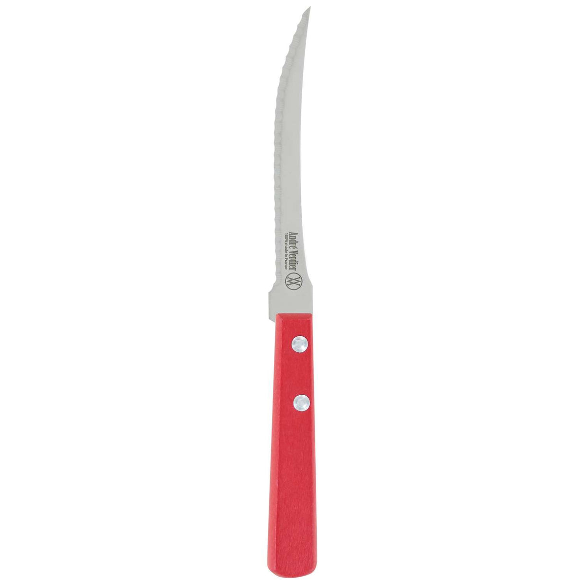 Andre verdier Serrated Tomato Knife 12 cm Red Wooden Handle Prepa Culi