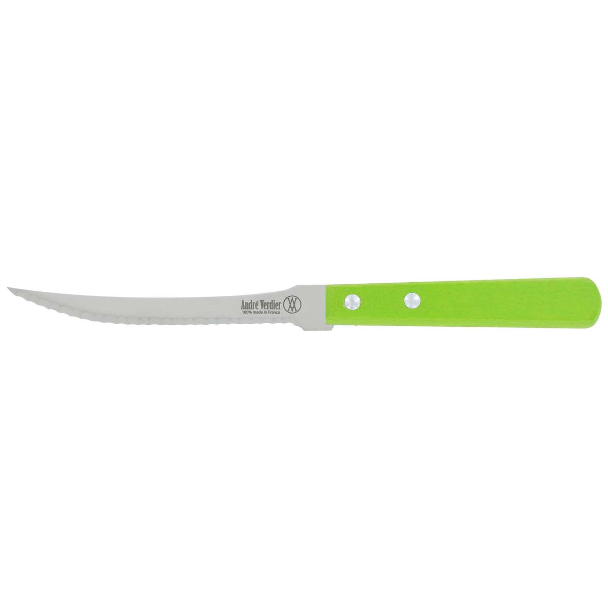 Andre verdier Serrated Tomato Knife 12 cm Green Wooden Handle Prepa Culi