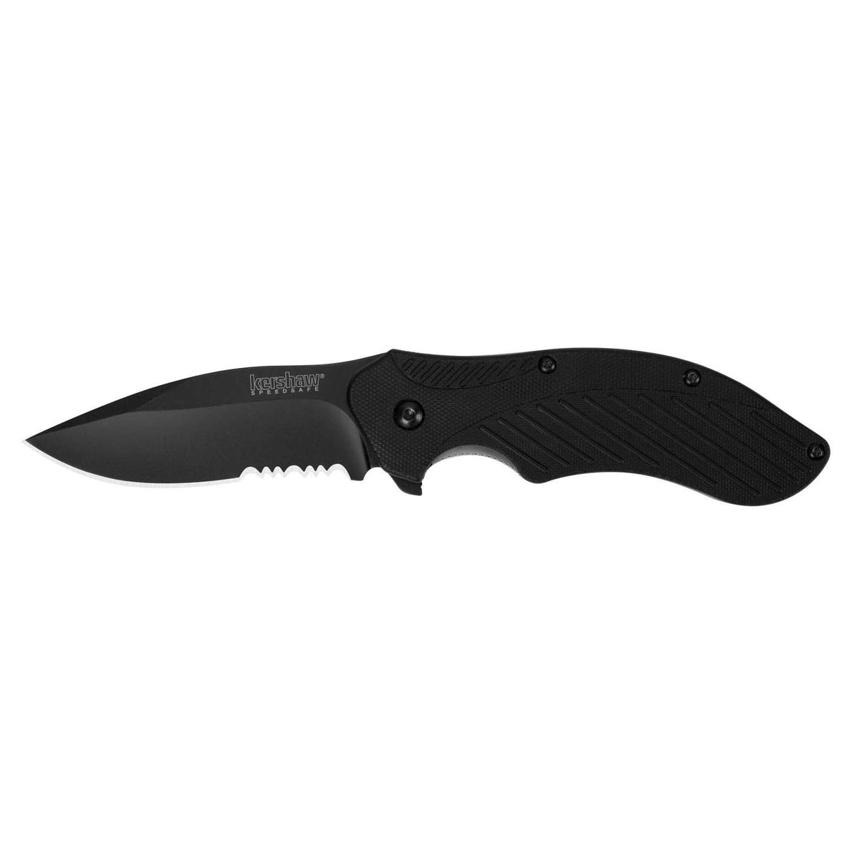 Kershaw Clash Serrated Black Pocket Knife 8 cm Black Handle 122 gr 1605CKTST