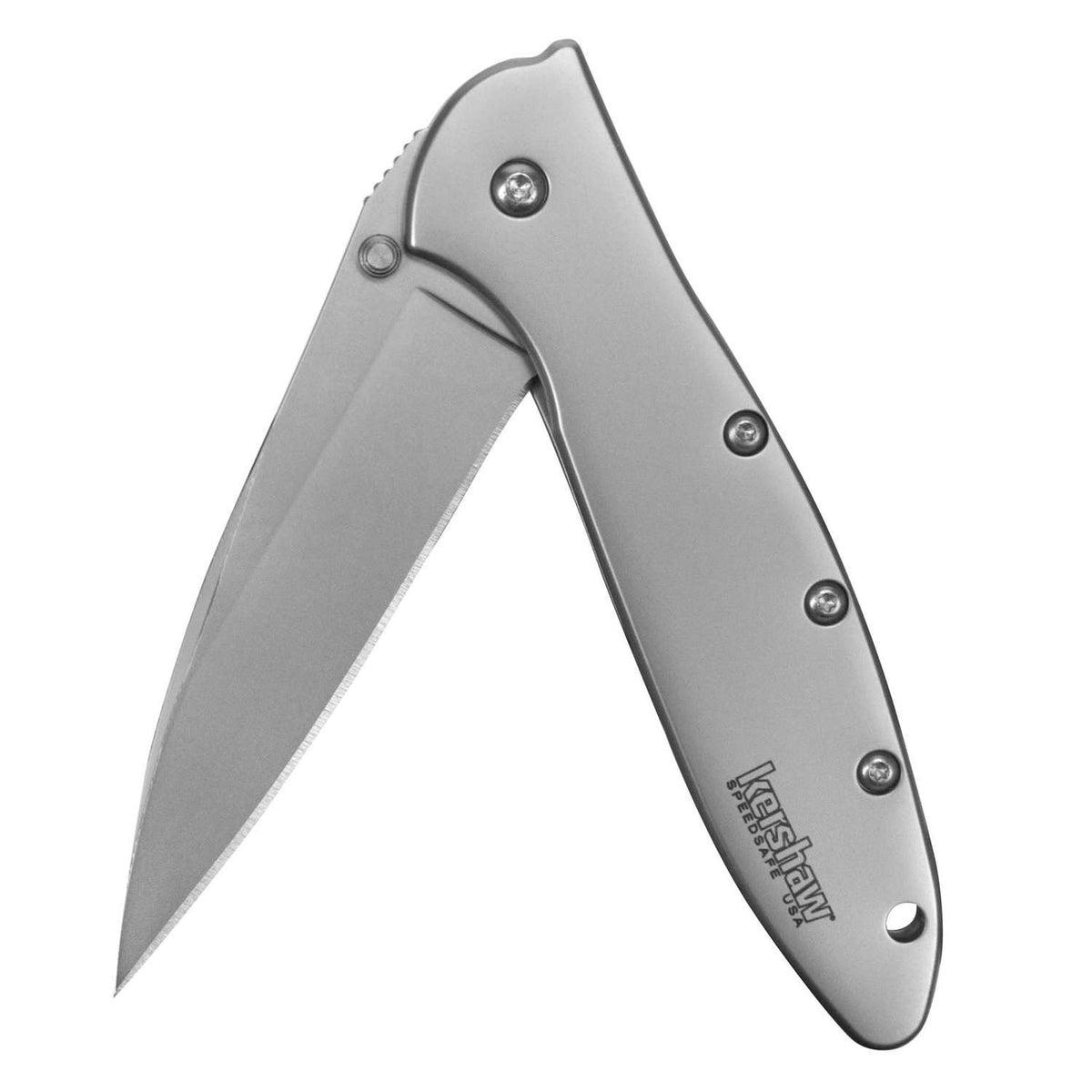 Kershaw Leek Bead-Blasted Pocket Knife 8 cm Silver Handle 85 gr 1660