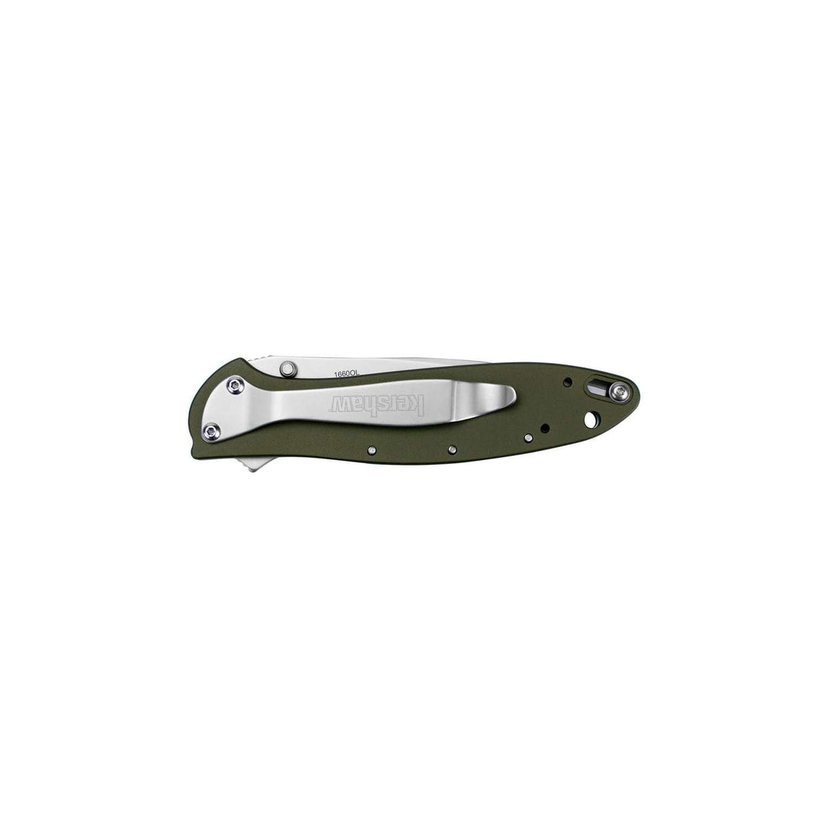 Kershaw Leek Bead-Blasted Pocket Knife 8 cm Olive Handle 68 gr 1660OL