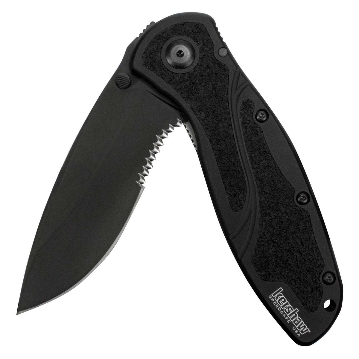 Kershaw Blur Black Serrated Ceracote Pocket Knife 9 cm Black Handle 111 gr 1670BLKST