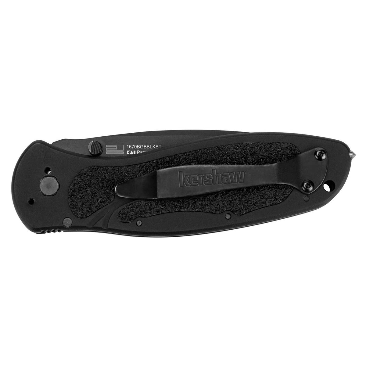 Kershaw Blur - Glass Breaker Black Ceracote Pocket Knife 9 cm Black Handle 111 gr