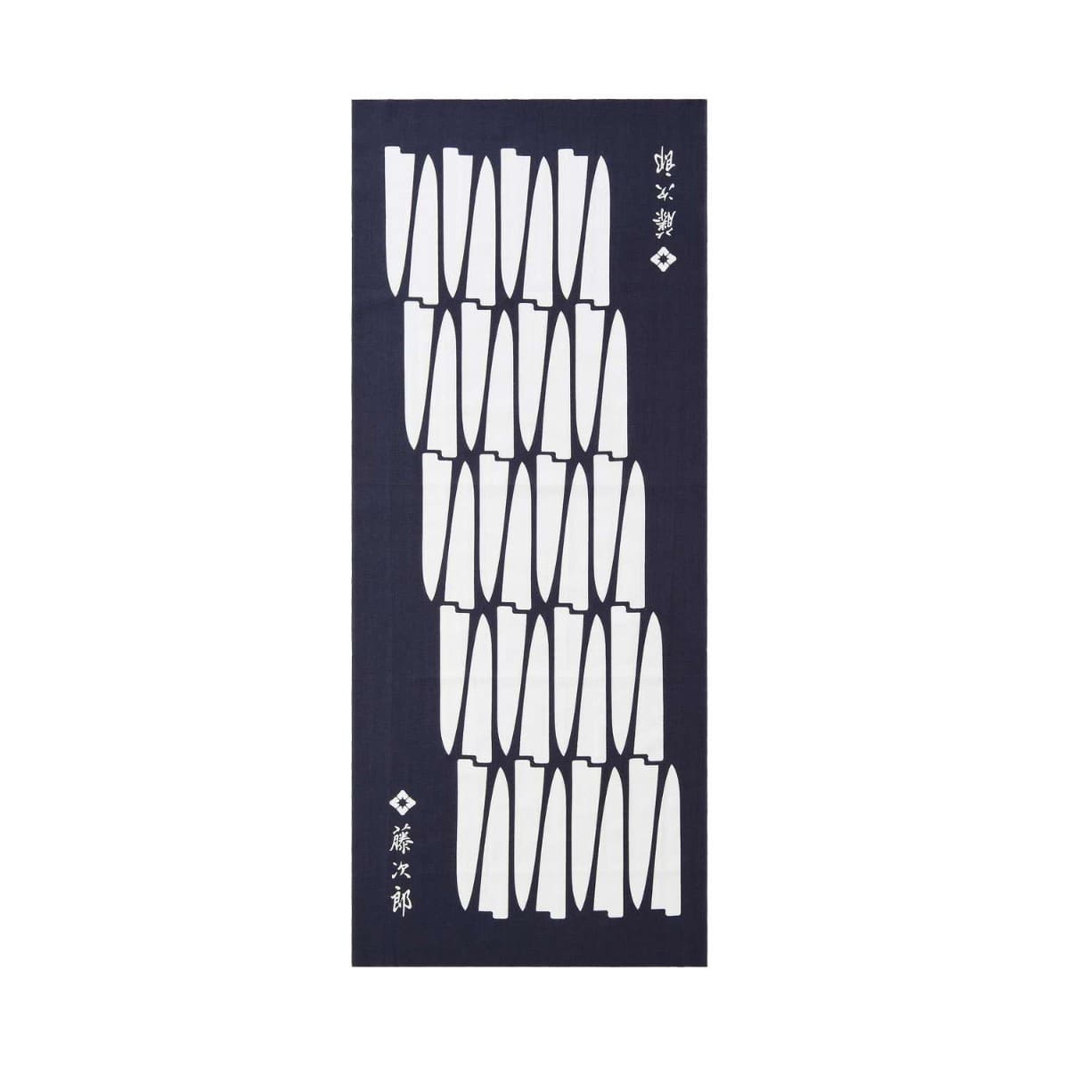 Tojiro Traditional Japanese Towel (Tenugui) Blue - White 86 x 35 cm F-376