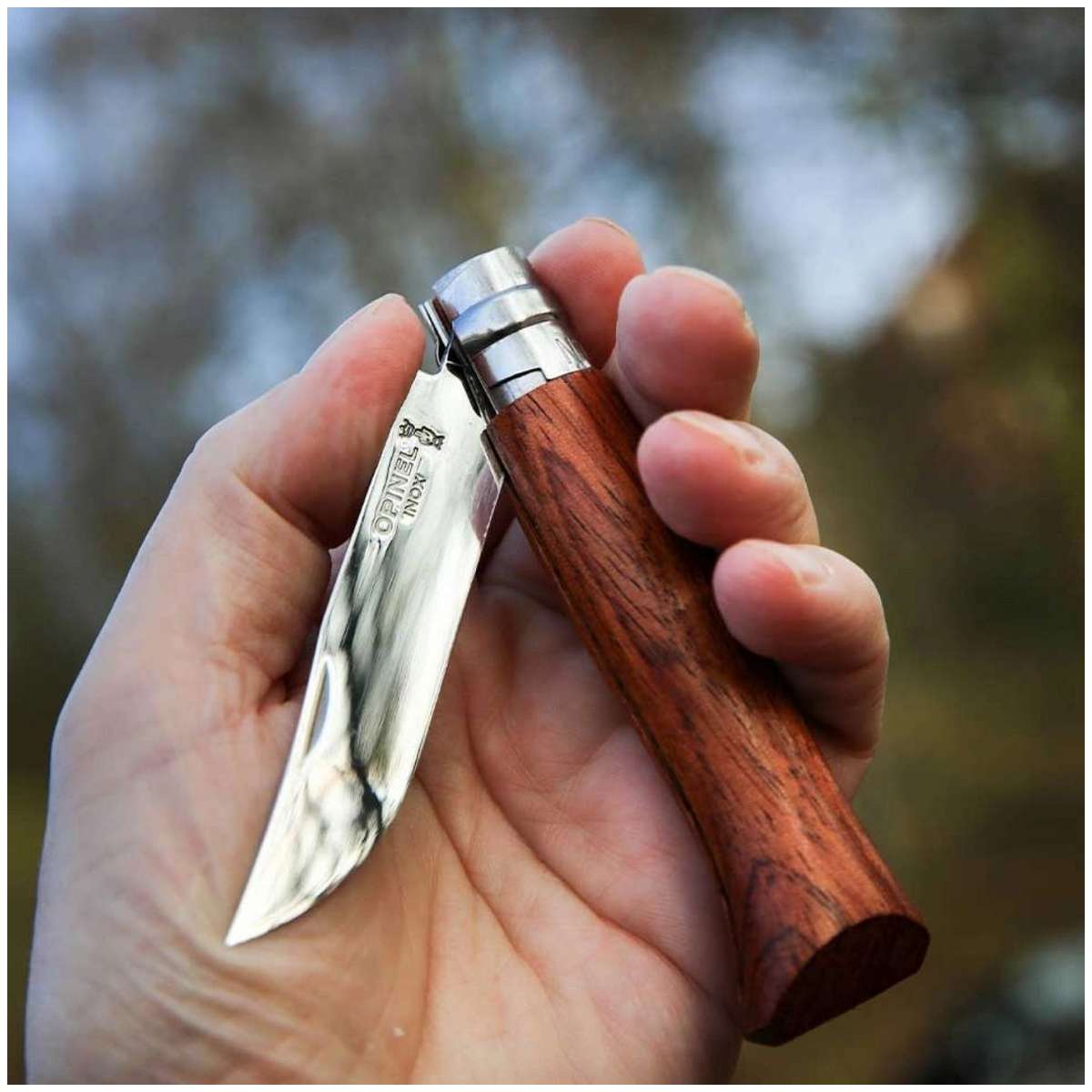 Opinel Pocket Knife 8.5 cm Padouk Handle No 8 Classic Wood 226086