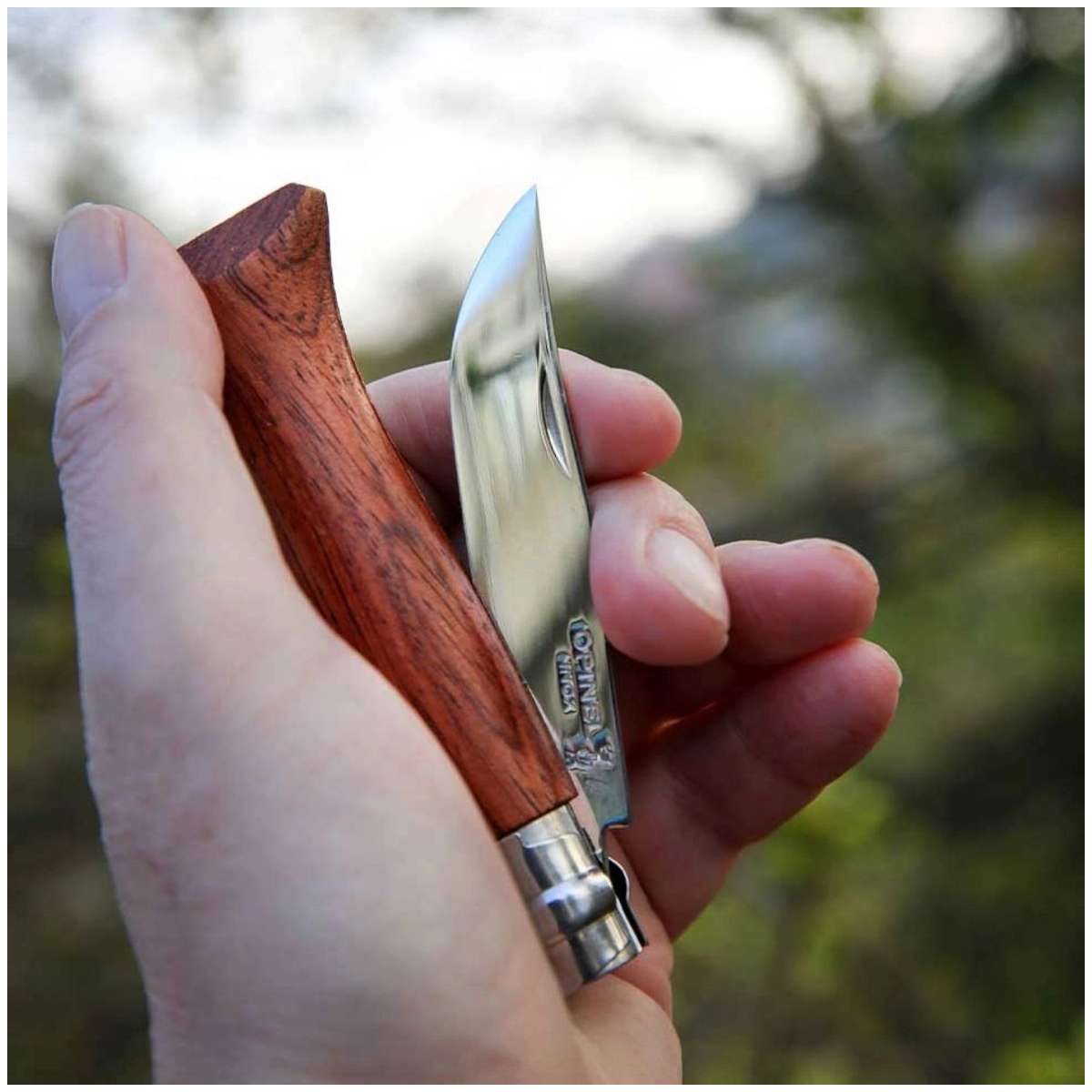 Opinel Pocket Knife 8.5 cm Padouk Handle No 8 Classic Wood 226086