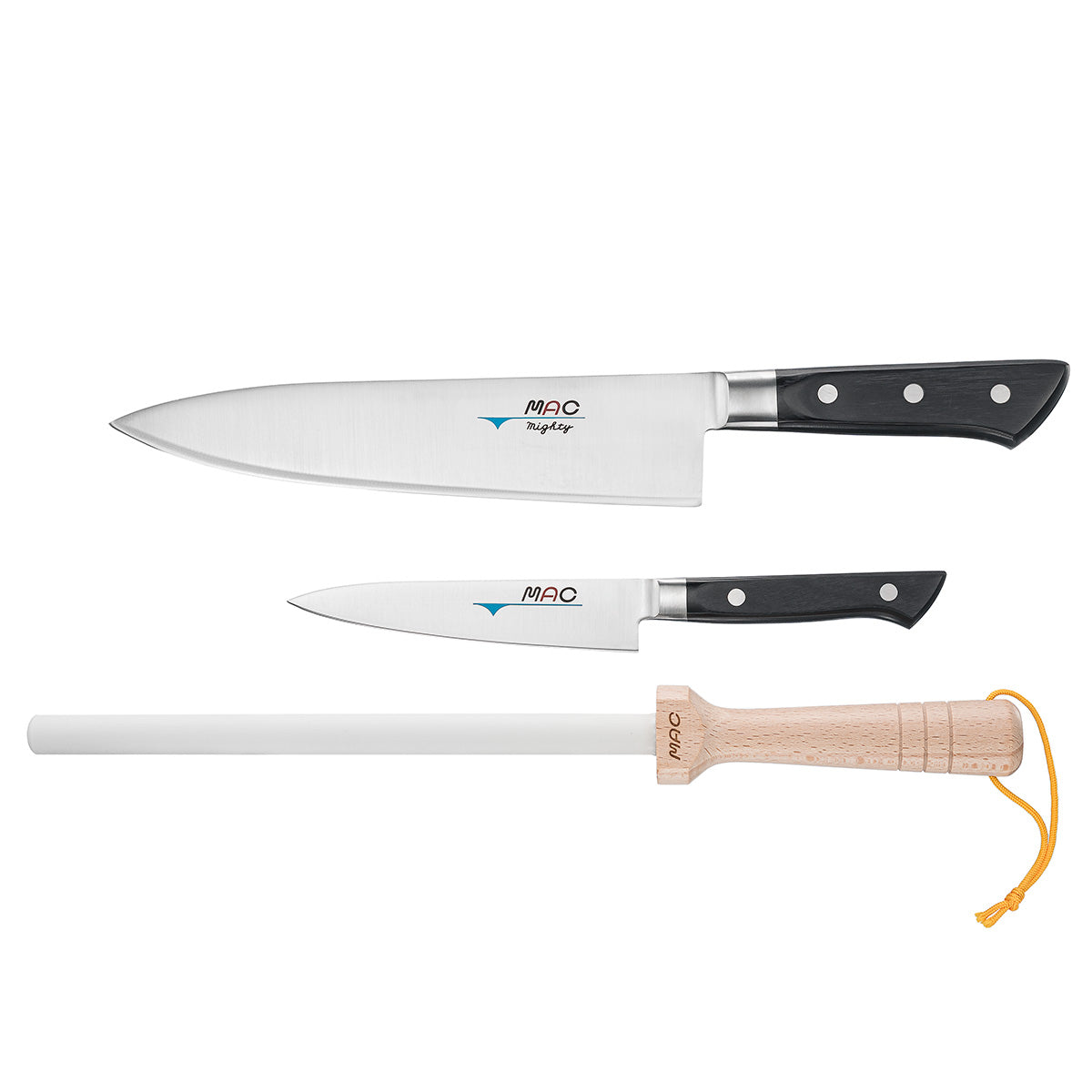 MAC Knives And Sharpening Steel Set 3 pcs In Gift Box Professional Series GSH-31