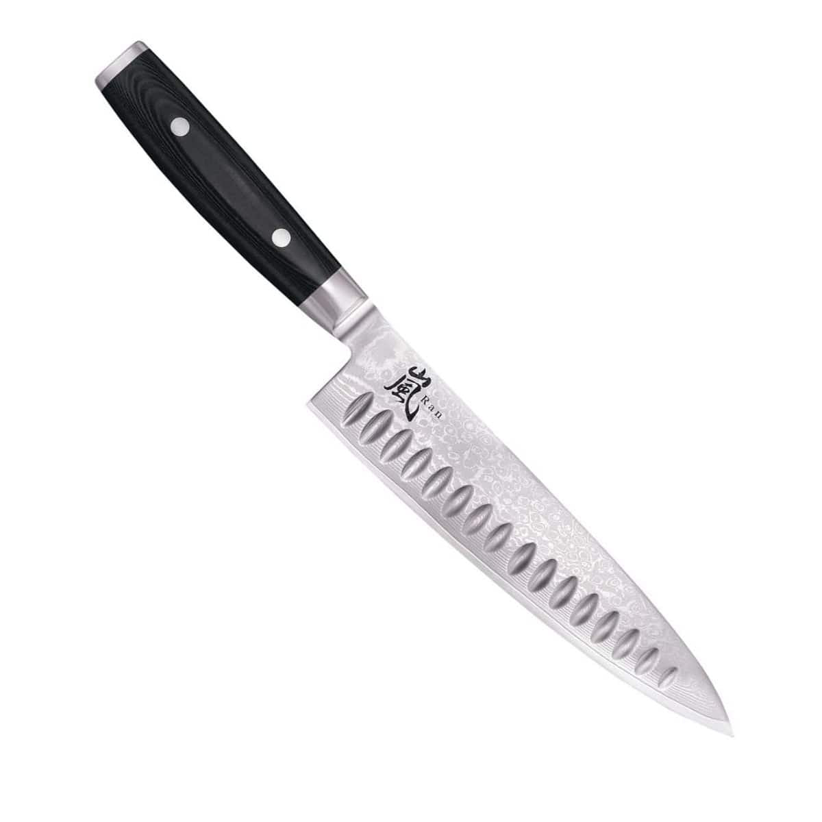 Yaxell Damascus Chef's Knife 20 cm With Grooves Ran 36000G