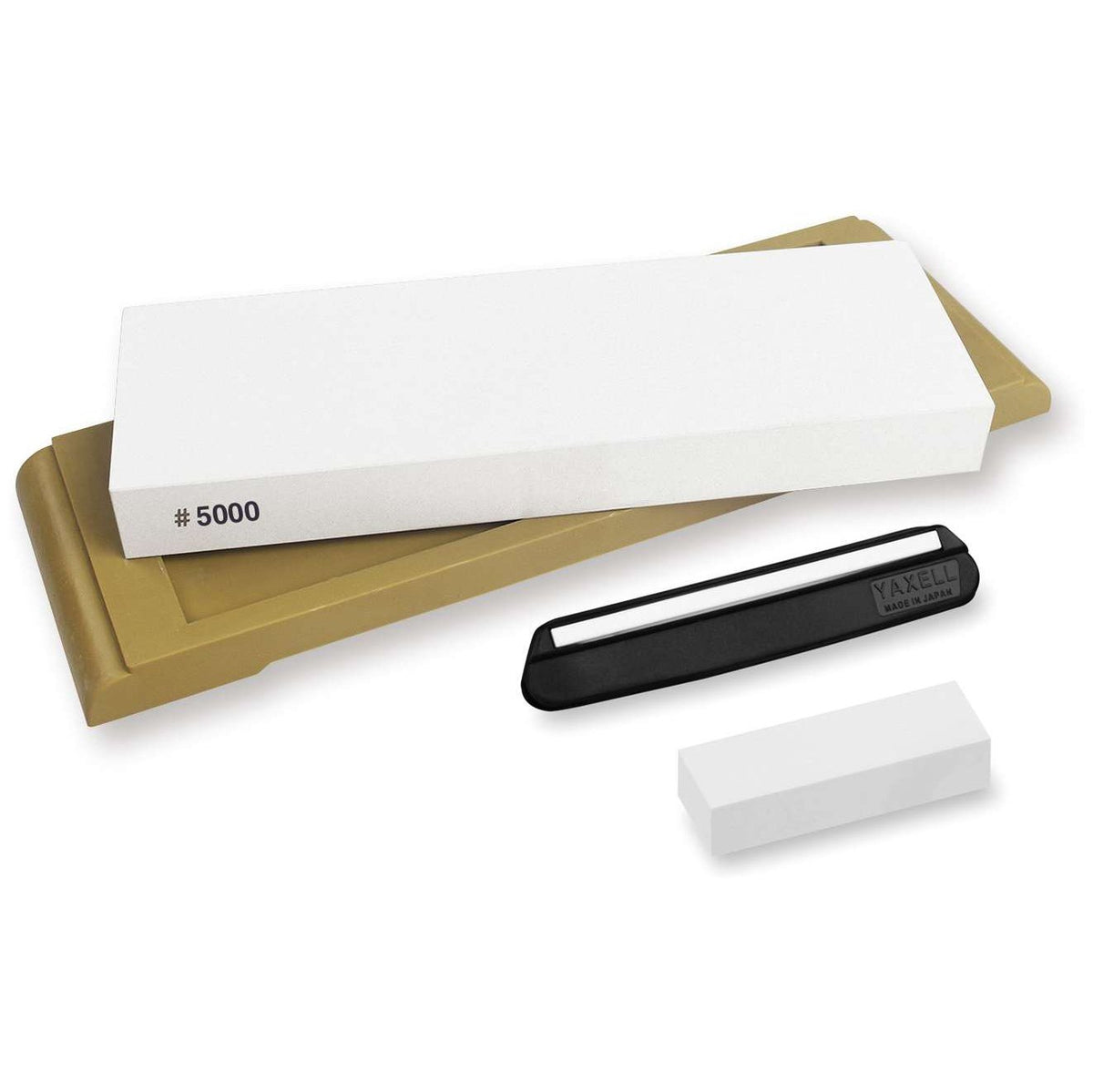 Yaxell Whetstone #5000 With Base, Flattening Stone for Whetstones And Sharpening Guide 36056