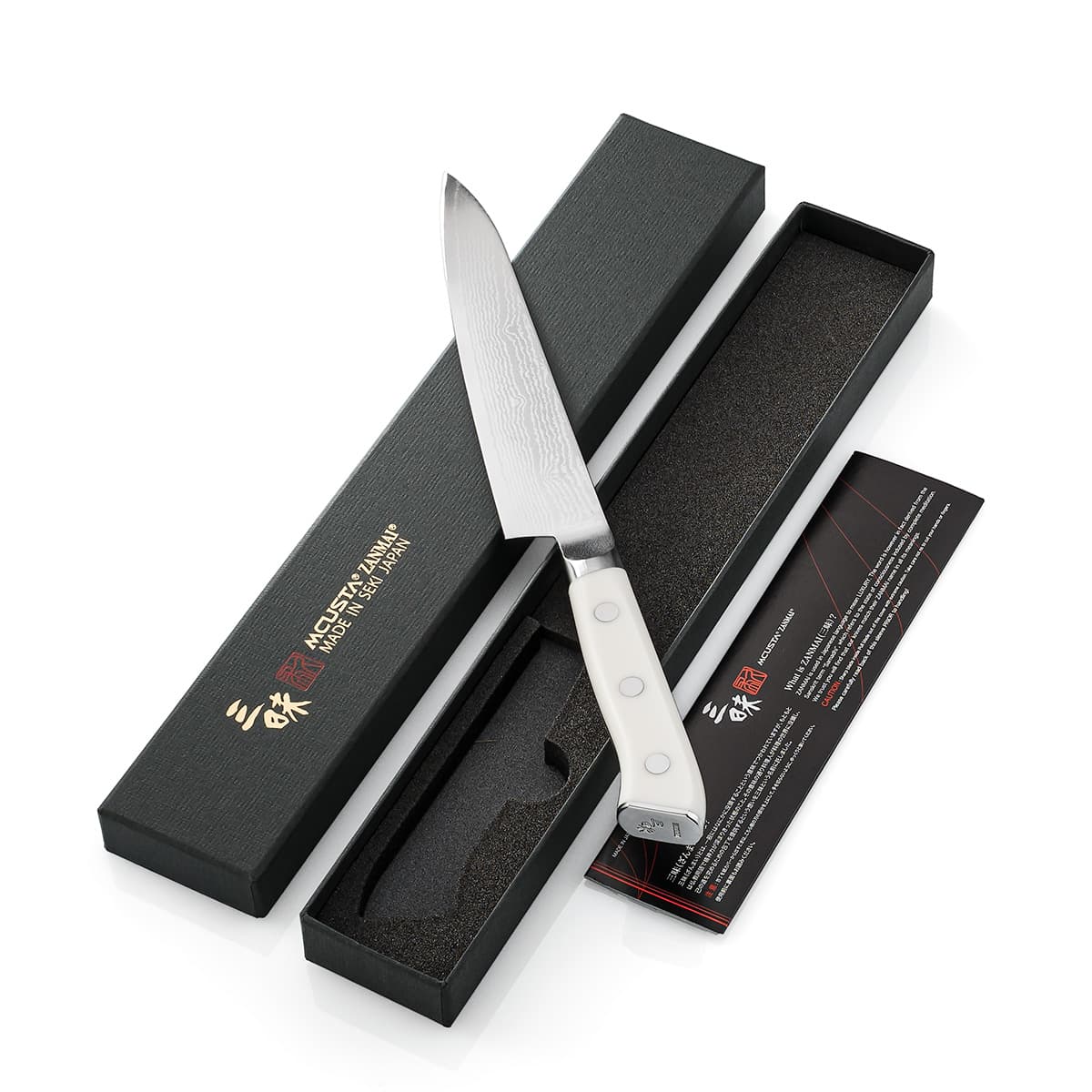Mcusta zanmai Damascus Utility Knife 15 cm Classic Damascus Corian HKC-3002D