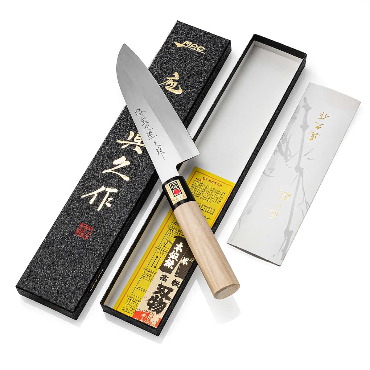 MAC Handmade Shirogami Santoku Knife 18 cm HO Series HO-SA-180