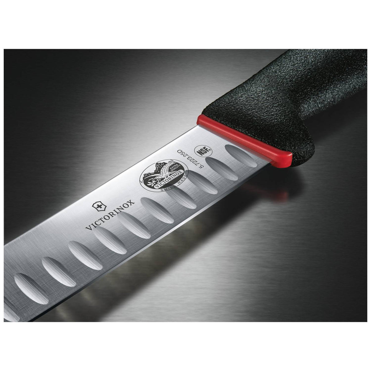 Victorinox Hollow Edge Sticking Knife Curved Narrow Blade 25 cm Dual Grip Handle 5.7223.25D