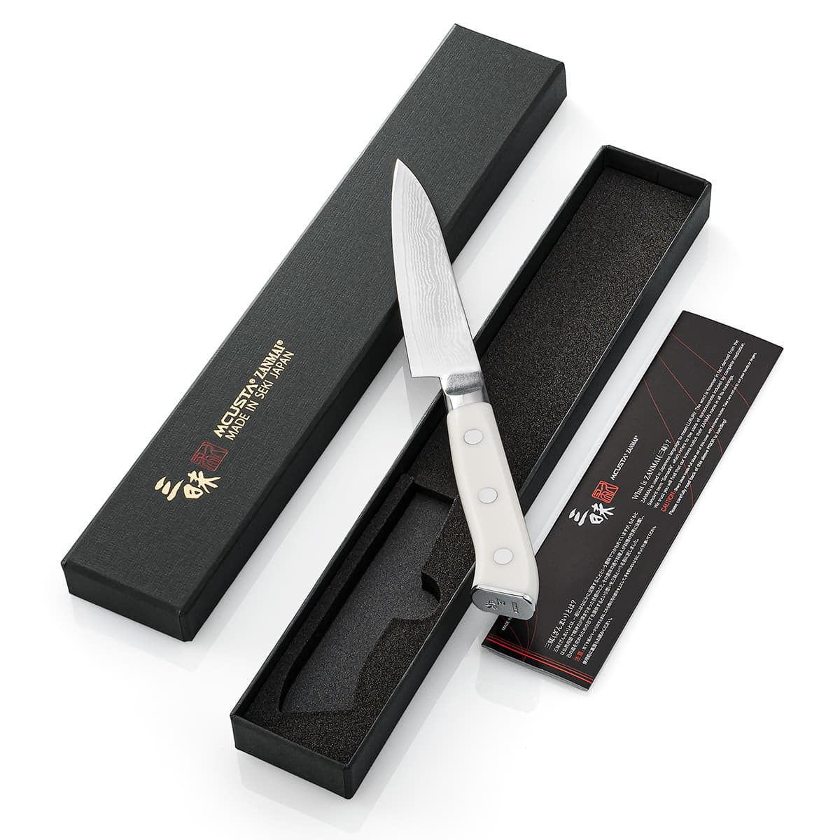 Mcusta zanmai Damascus Utility Knife 11 cm Classic Damascus Corian HKC-3001D
