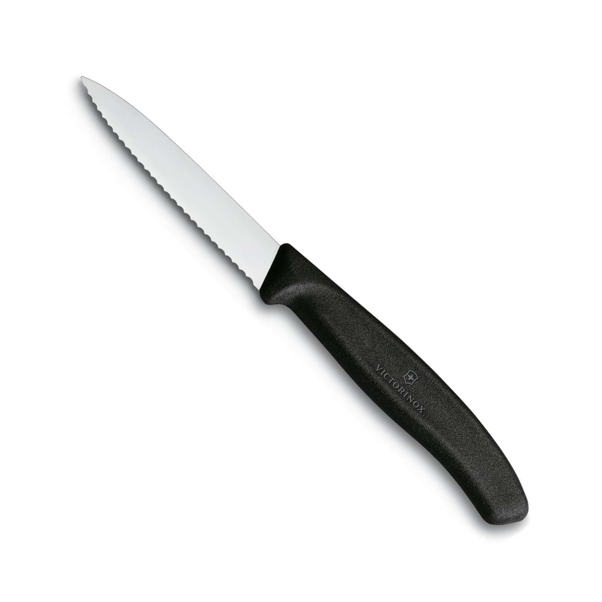 Victorinox Μαχαίρι κουζίνας 8 εκατ. οδοντωτό μυτερό μαύρη λαβή Swiss Classic 6.7633