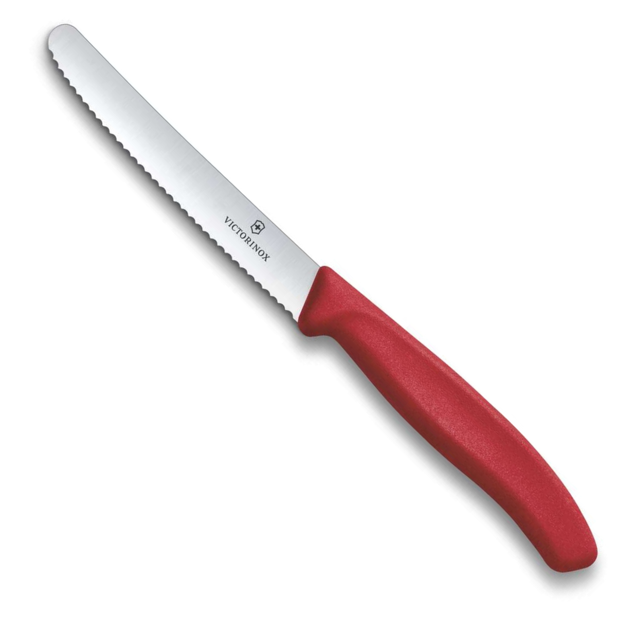 Victorinox Μαχαίρι κουζίνας 11 εκατ. στρογγυλό οδοντωτό κόκκινη λαβή Swiss Classic 6.7831.C1