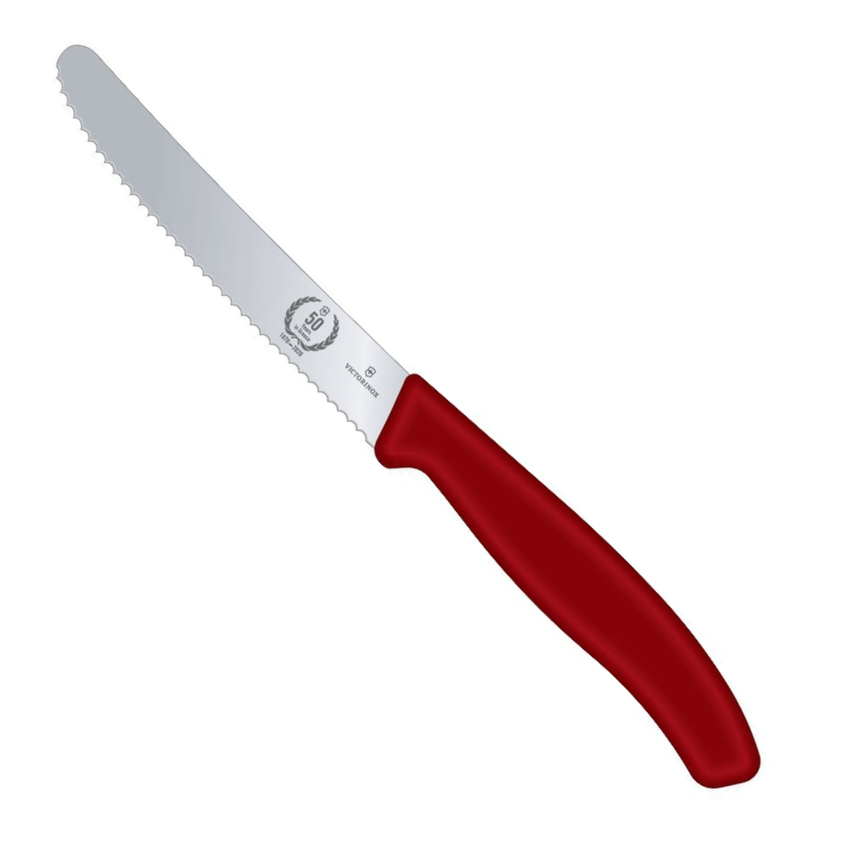Victorinox Μαχαίρι κουζίνας 11 εκατ., στρογγυλό,οδοντωτό, κόκκινη λαβή Swiss Classic 6.7831