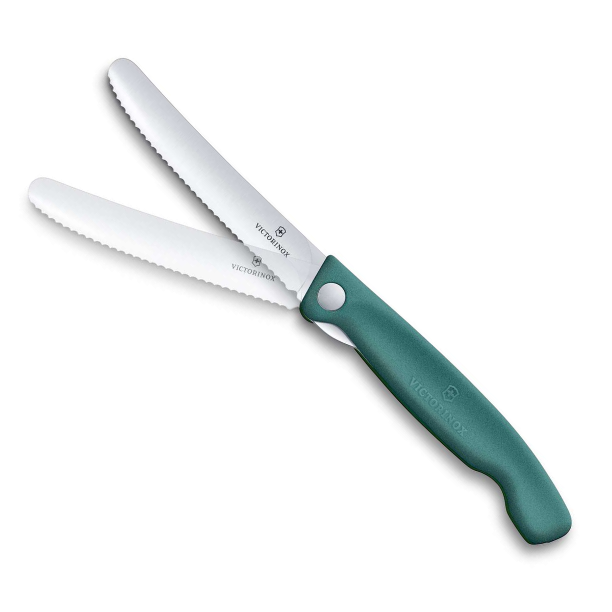 Victorinox Μαχαίρι κουζίνας 11 εκατ. στρογγυλό οδοντωτό πράσινη λαβή αναδιπλούμενο Swiss Classic 6.7834.FC1