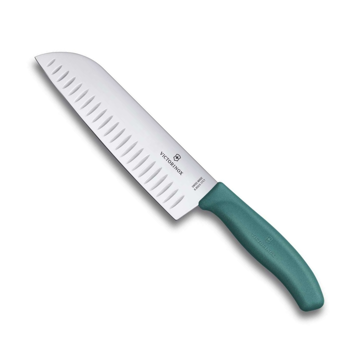 Victorinox Μαχαίρι Santoku με αυλακώσεις 17 εκατ. πράσινη λαβή Swiss Classic