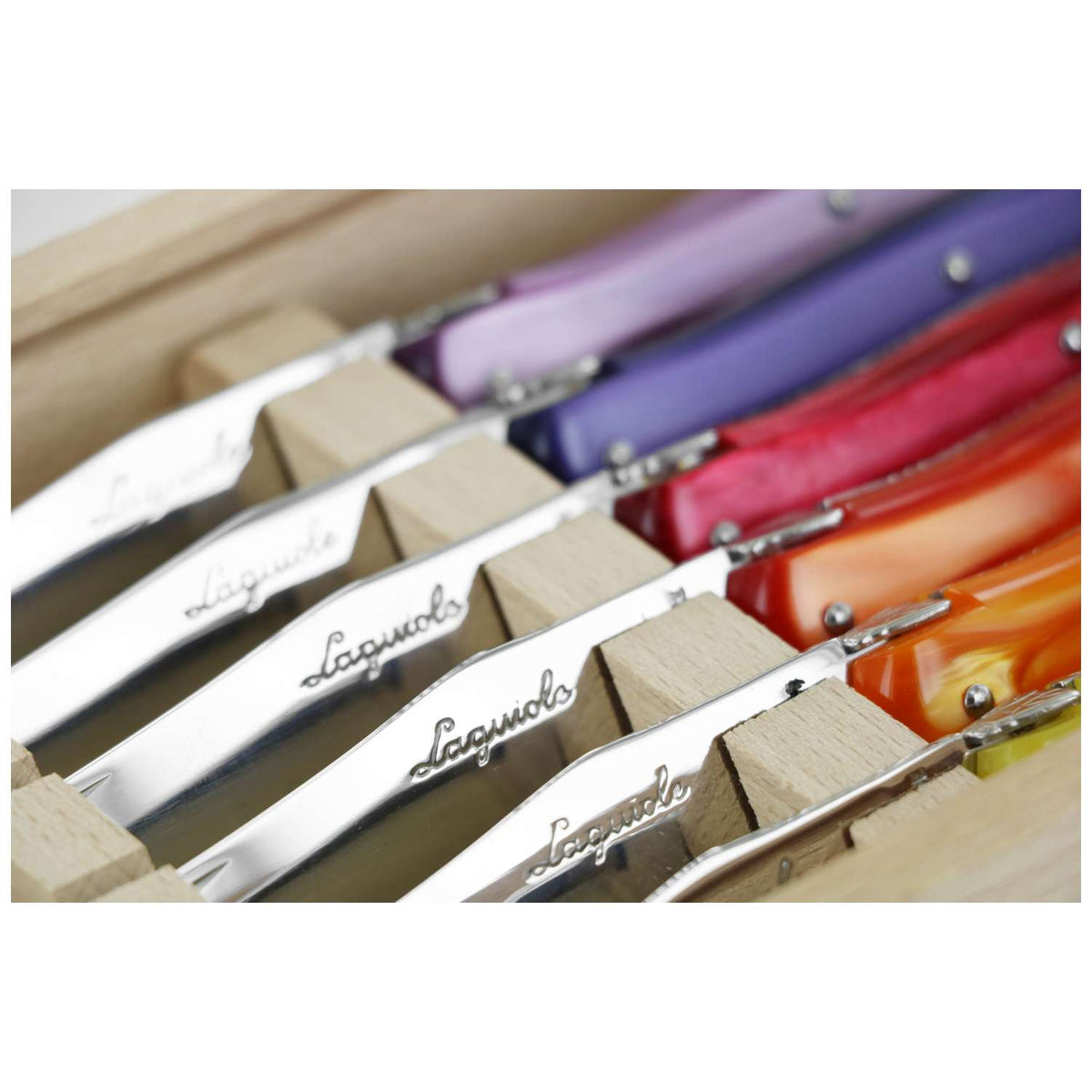 Andre verdier Steak Knife 12 cm 6-Piece Set Gift Box Bon Marche Laguiole Deluxe 606.25BMCB