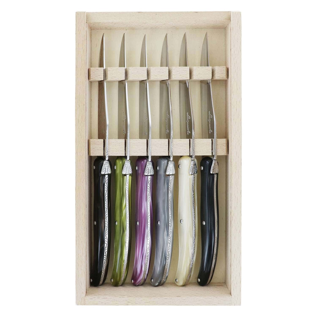 Andre verdier Steak Knife 12 cm 6-Piece Set Gift Box Clairiere Laguiole Deluxe 606.25CLCB