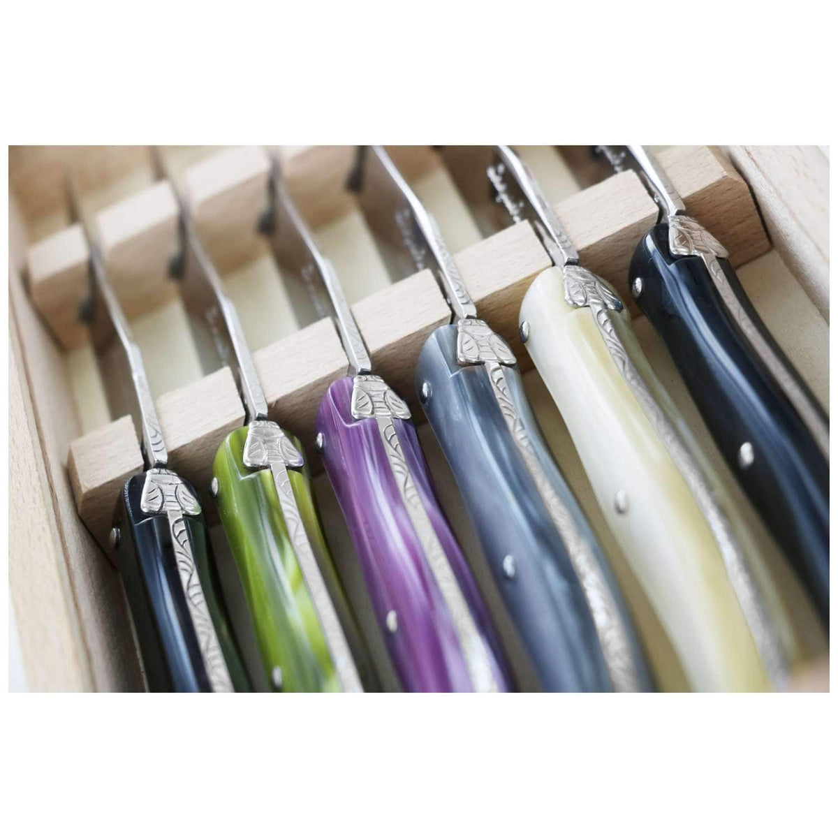 Andre verdier Steak Knife 12 cm 6-Piece Set Gift Box Clairiere Laguiole Deluxe 606.25CLCB