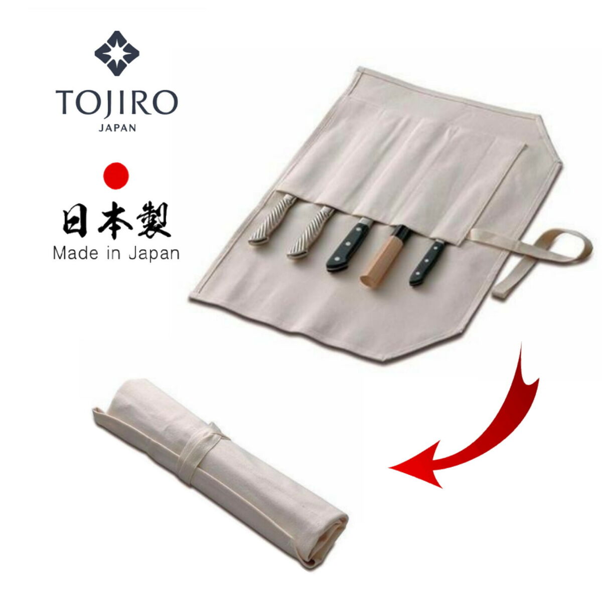 Tojiro Knife Bag 5 Slots F-359