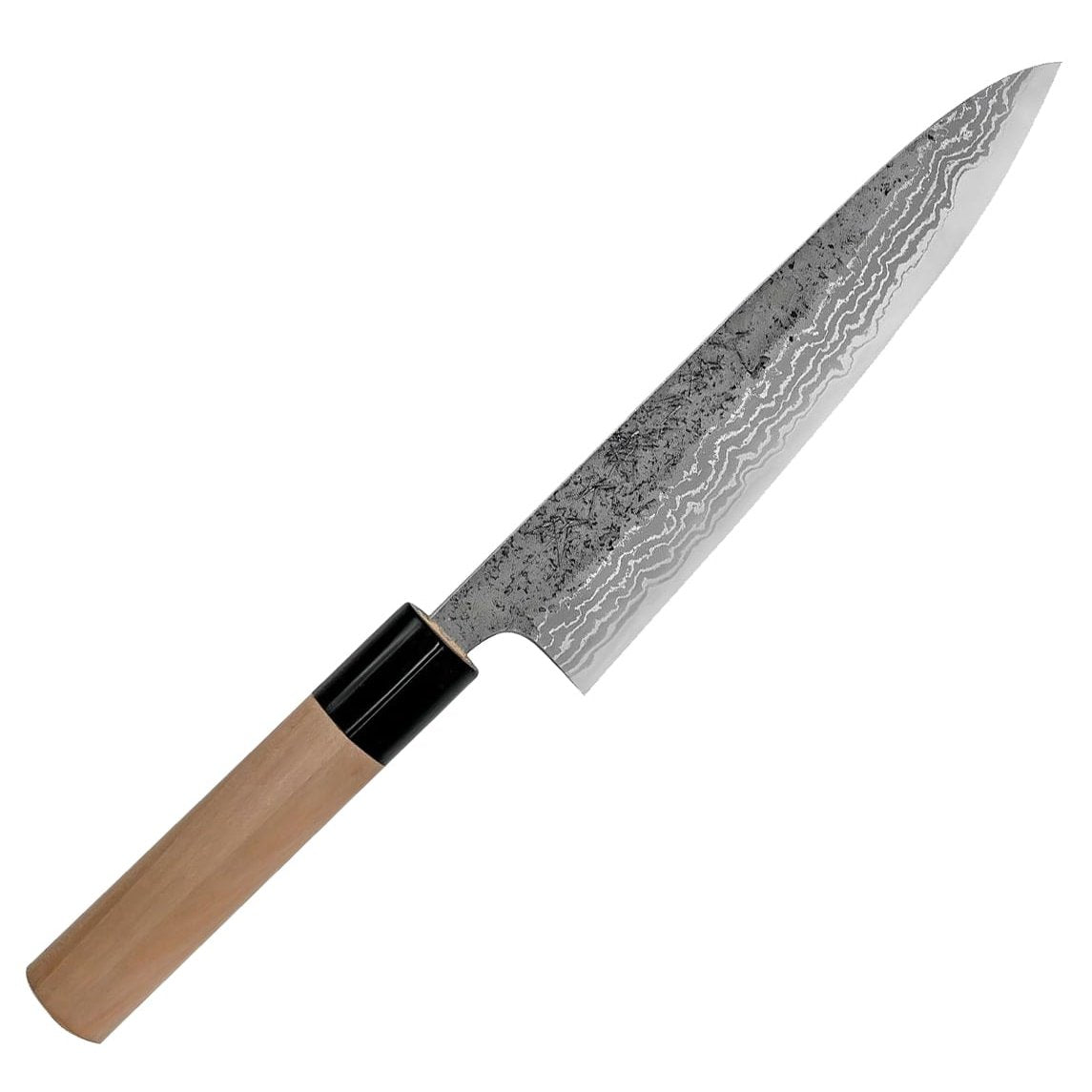 Tojiro Rough Aogami Damascus Handmade Chef's Knife 18 cm Magnolia Handle