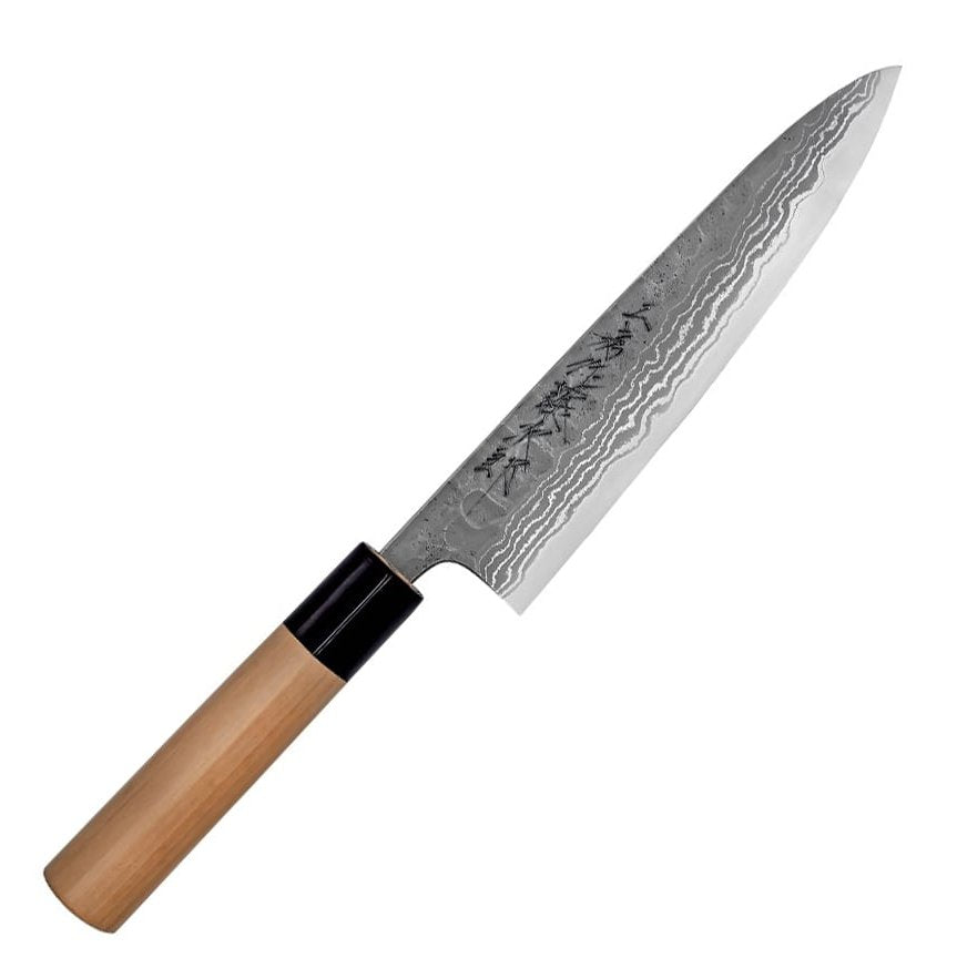 Tojiro Hammered Aogami Damascus Handmade Chef's Knife 18 cm Magnolia Handle