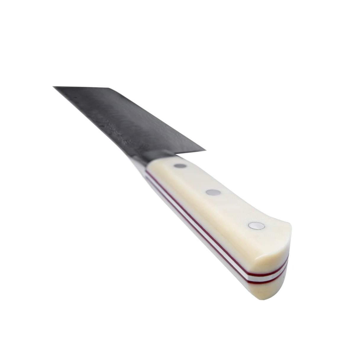 Tojiro Handmade Hammered Aogami Damascus Nakiri Knife 16.5 cm Micarta Handle