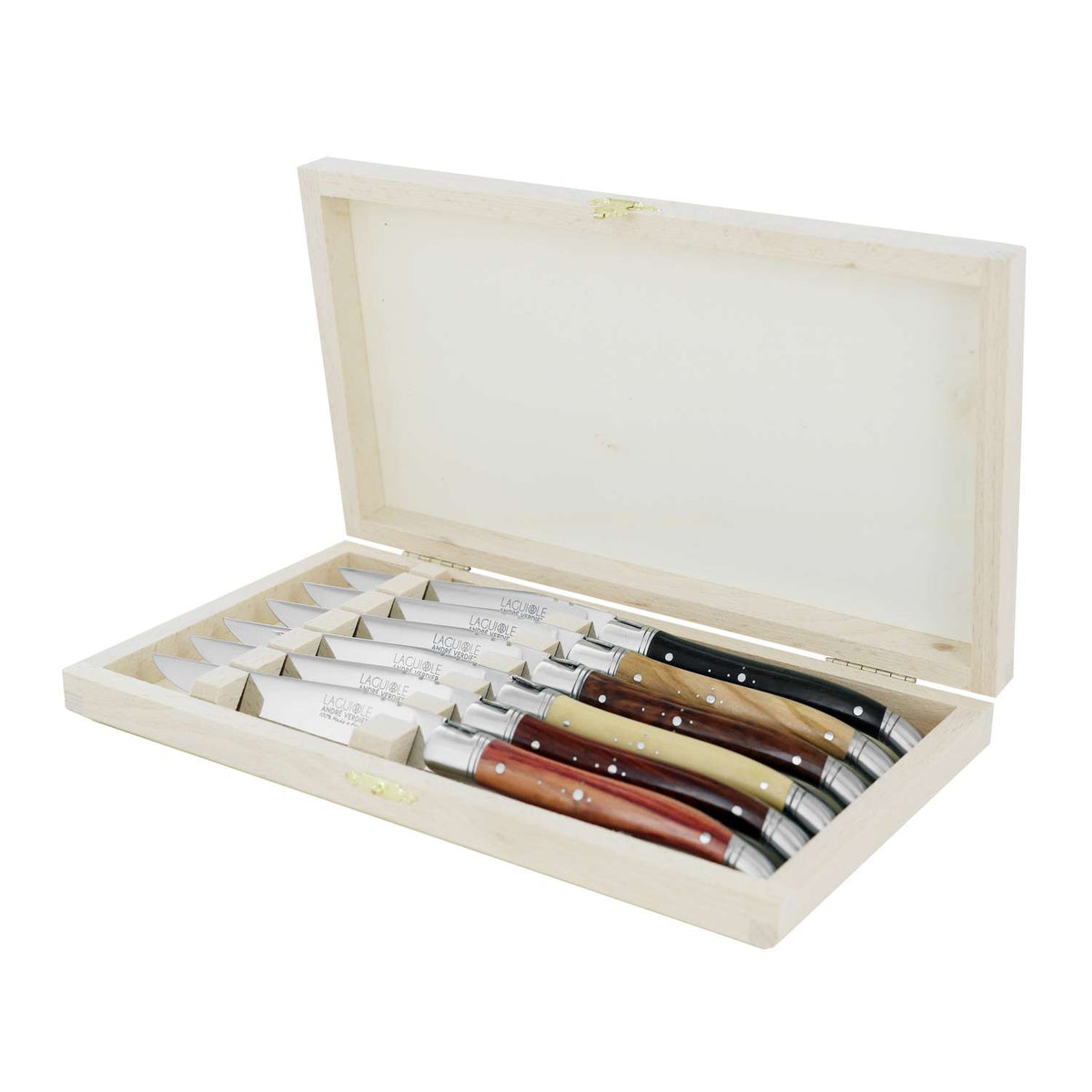 Andre verdier Steak Knife 12 cm 6-Piece Set With Olive Wood Handle Laguiole Prestige 616GSMCB