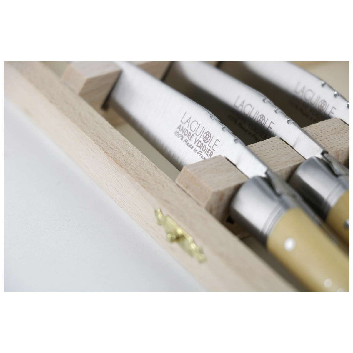 Andre verdier Steak Knife 12 cm 6-Piece Set With Olive Wood Handle Laguiole Prestige 616GSBCB