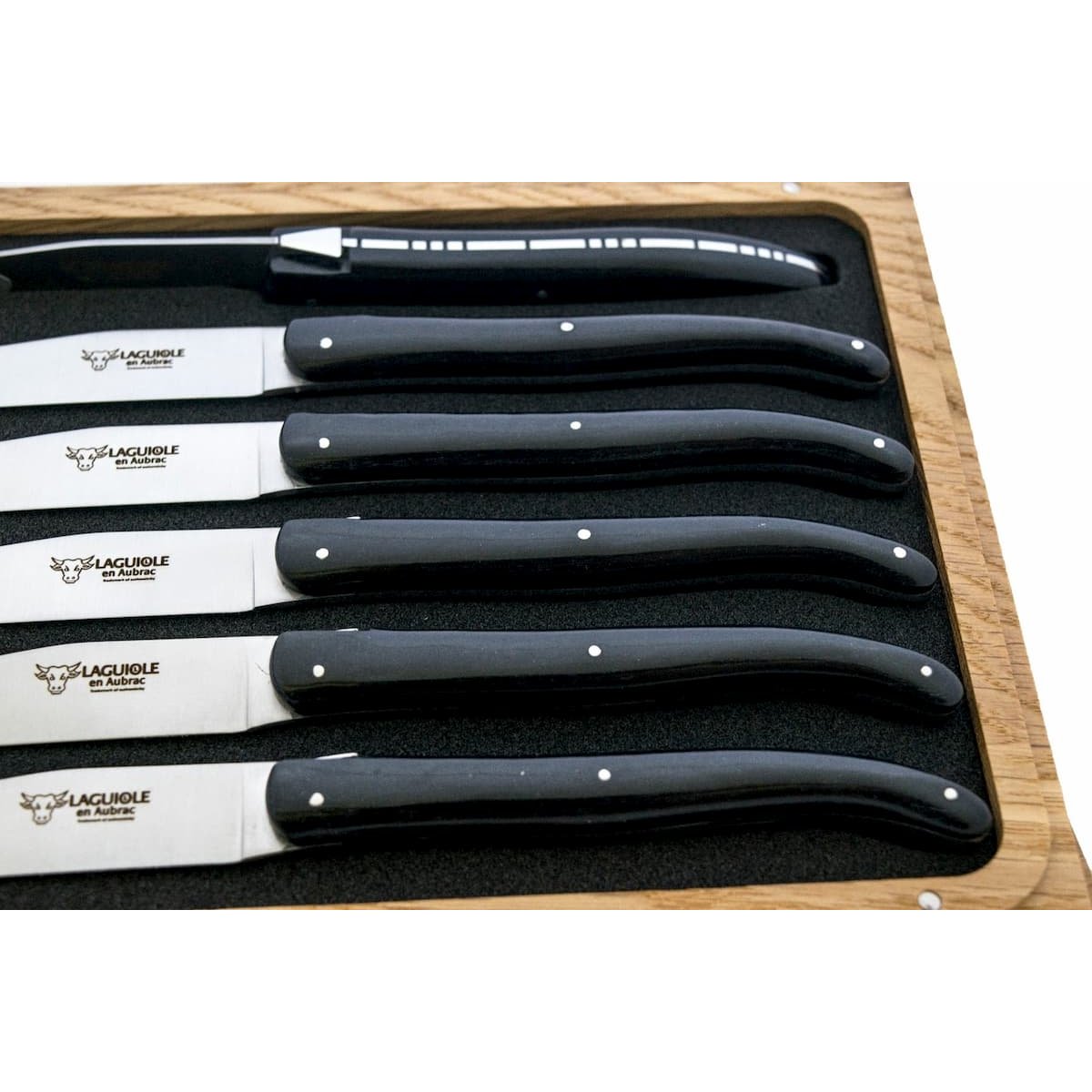 Laguiole en aubrac Steak Knives 12 cm With Paperstone Handle 6 pcs Set Laguiole Everyday 6MC99QPIH