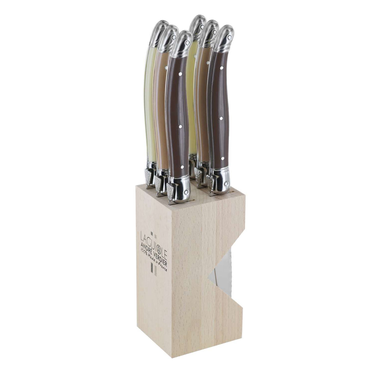 Andre verdier Knife Block 6-Piece Set Chocolate Laguiole Debutant 706CHOBBP