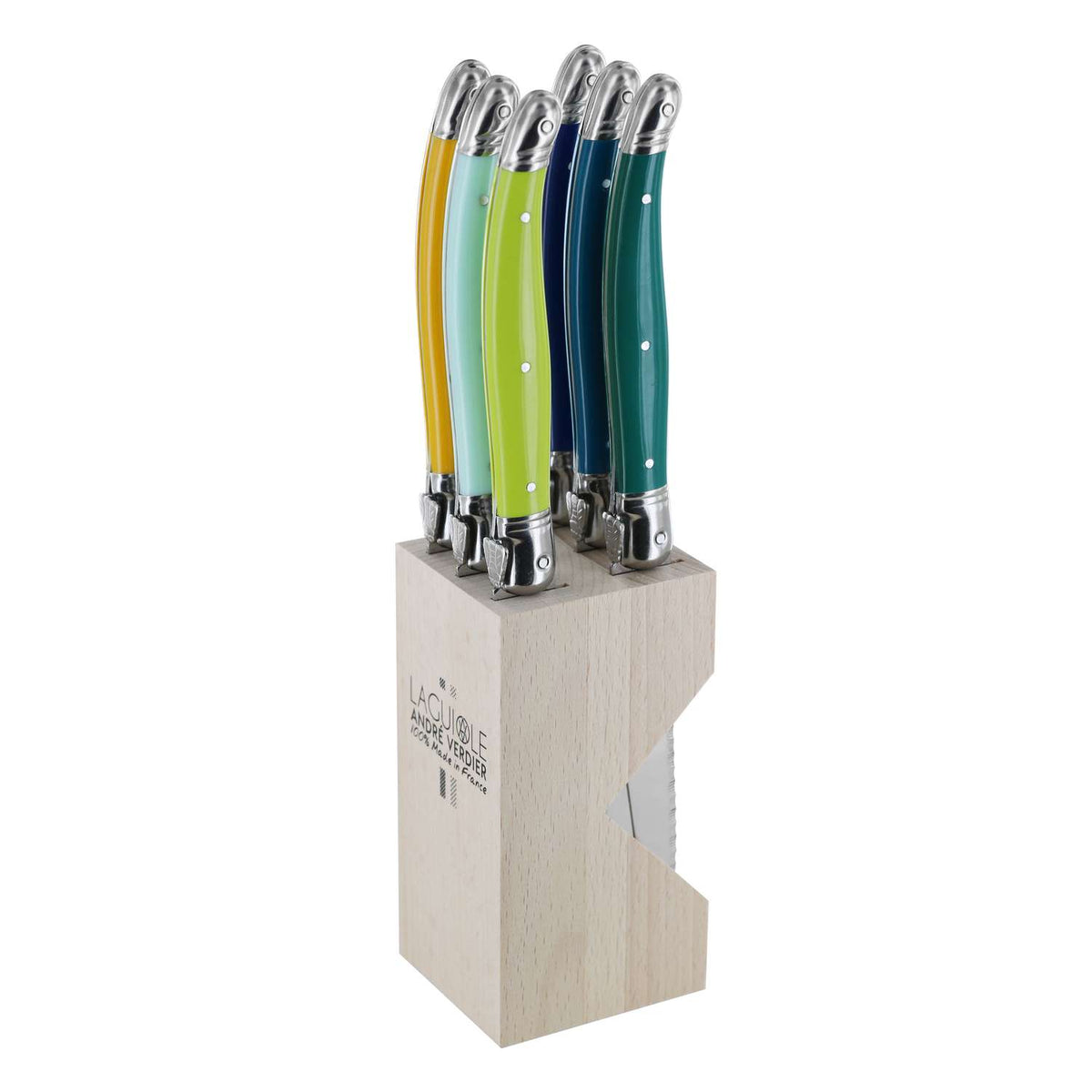 Andre verdier Knife Block 6-Piece Set Nature Laguiole Debutant 706NABBP