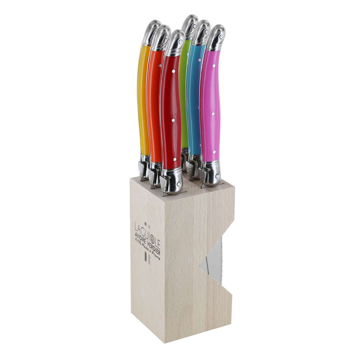 Andre verdier Knife Block 6-Piece Set Printemps Laguiole Debutant 706PRBBP