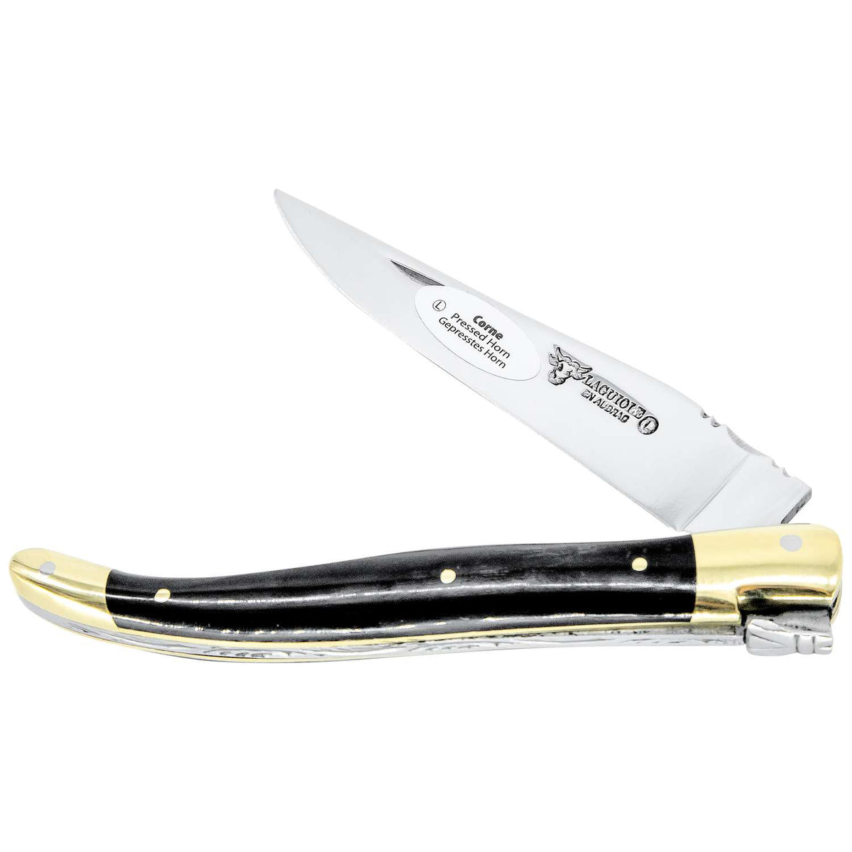 Laguiole en aubrac Folding Knife 12 cm With Horn Handle Laguiole en Aubrac L0212CPL