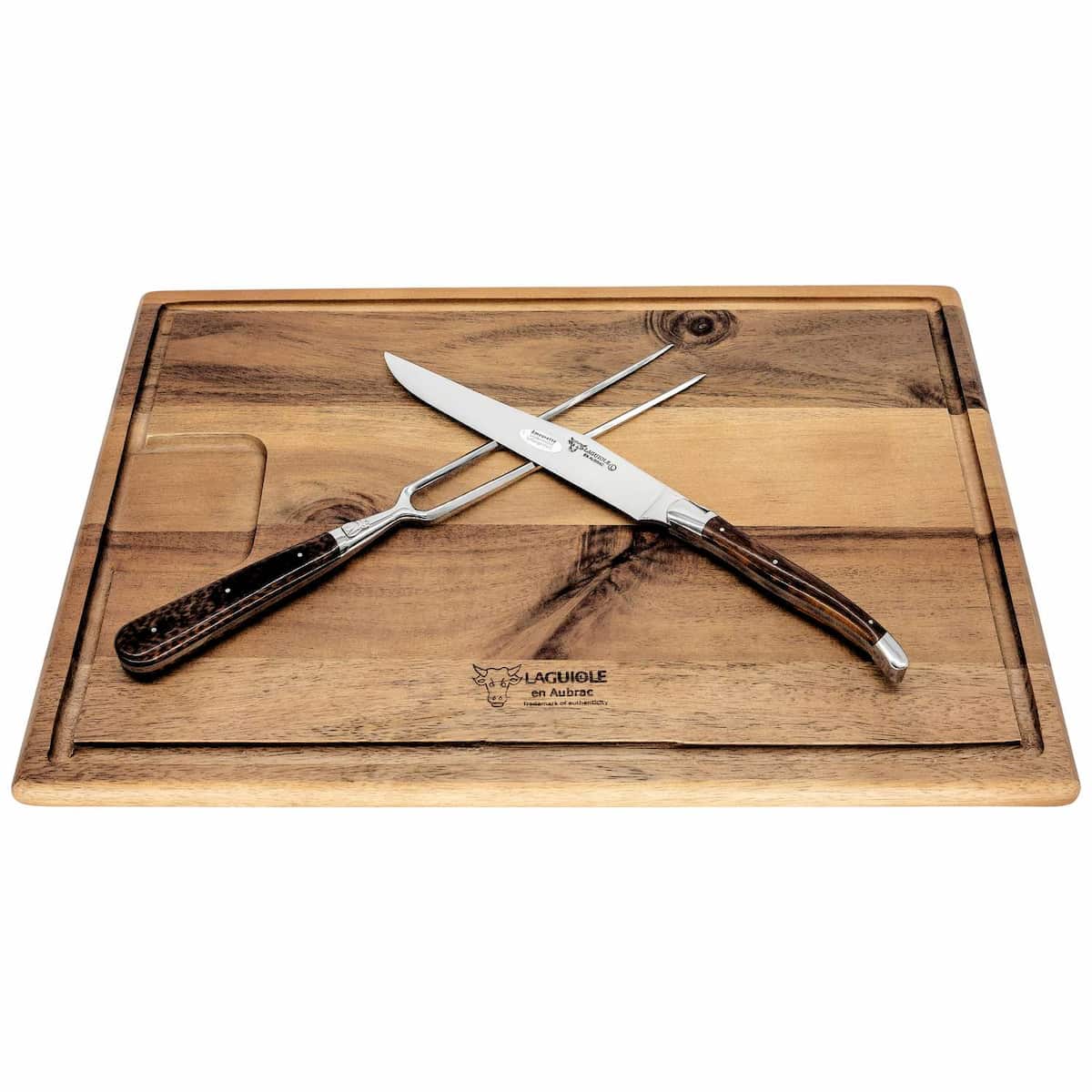 Laguiole en aubrac Cutting Board 45 x 31 x 2 cm Carving Set in a Gift Box Laguiole en Aubrac CPQ99AMI