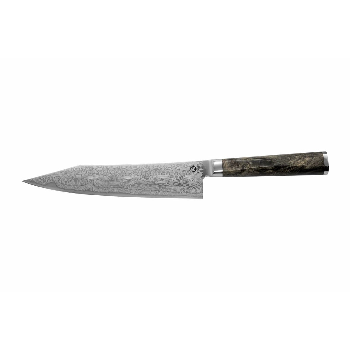 Ryusen Damascus Chef's Knife 21 cm Poplar Handle Oukoku Ryu OK-102