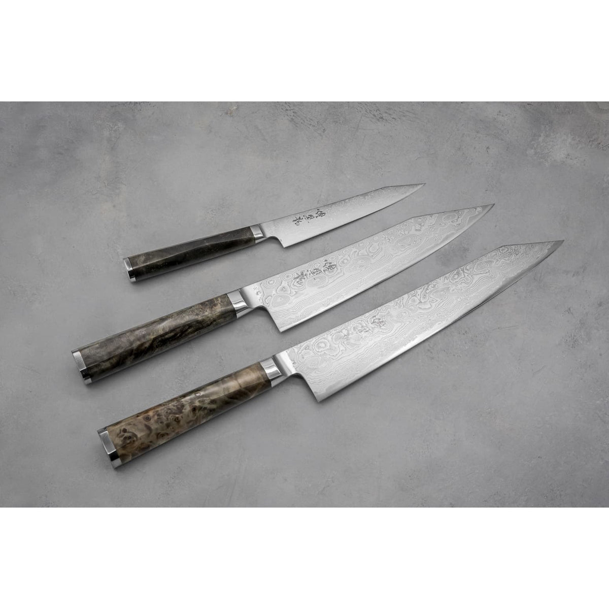 Ryusen Damascus Chef's Knife 21 cm Poplar Handle Oukoku Ryu OK-102