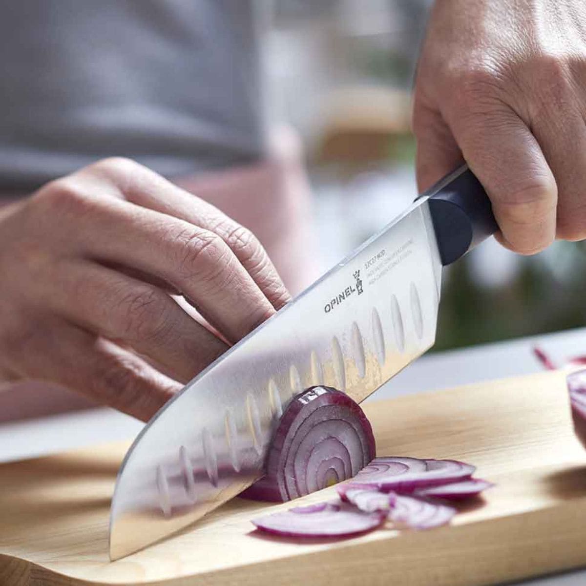 Opinel Hollow Edge Santoku Knife 17 cm Intempora 002219