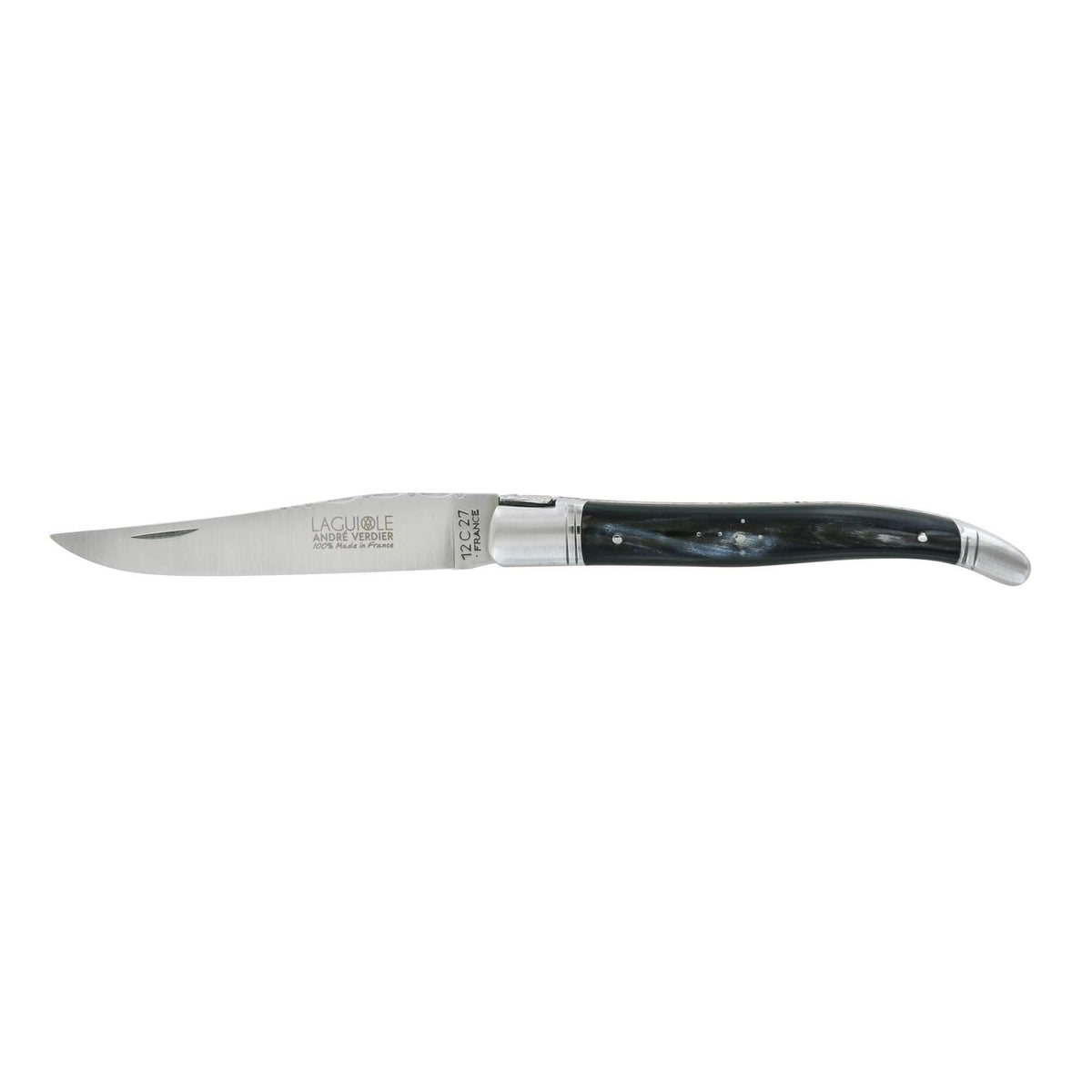 Andre verdier Pocket Knife 12 cm Black Horn Handle Laguiole Prestige