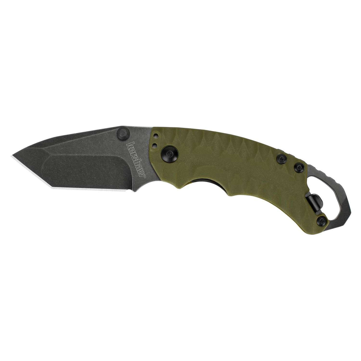 Kershaw Shuffle Tanto BlackWash Pocket Knife 7 cm Olive Handle 86 gr 8750TOLBWX