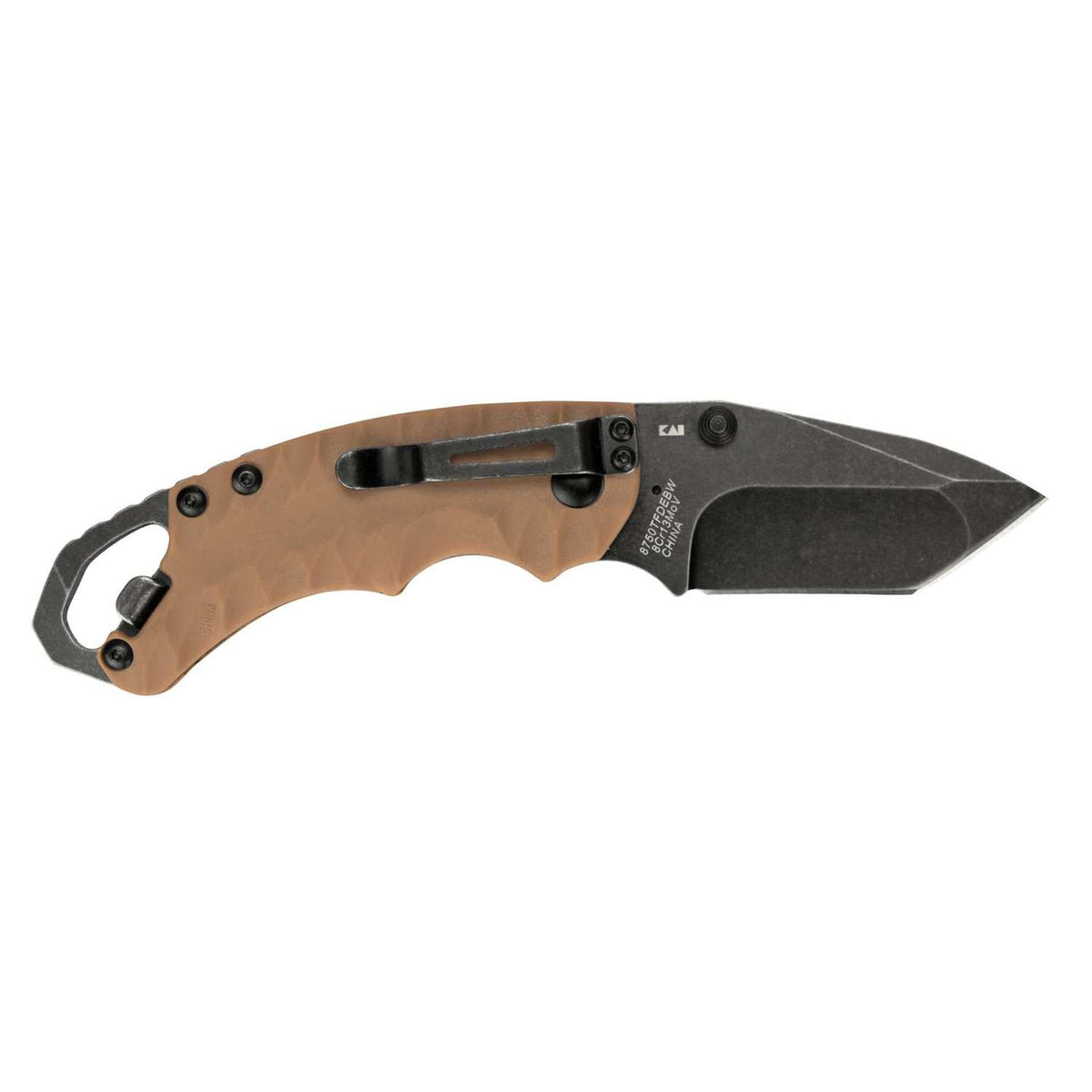 Kershaw Shuffle Tanto BlackWash Pocket Knife 7 cm Brown Handle 86 gr