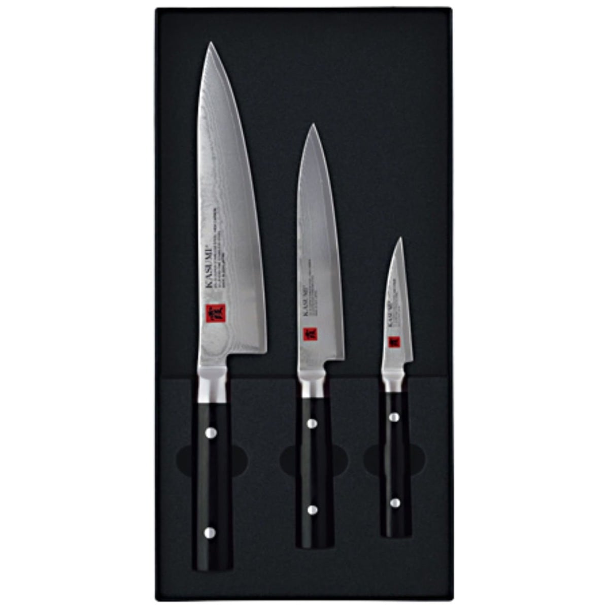 Kasumi Knives Set 3 pcs In Gift Box Damascus 8920158